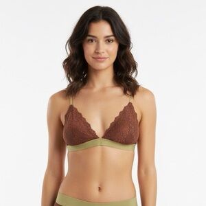 Multicolor lace triangle bra / bralette